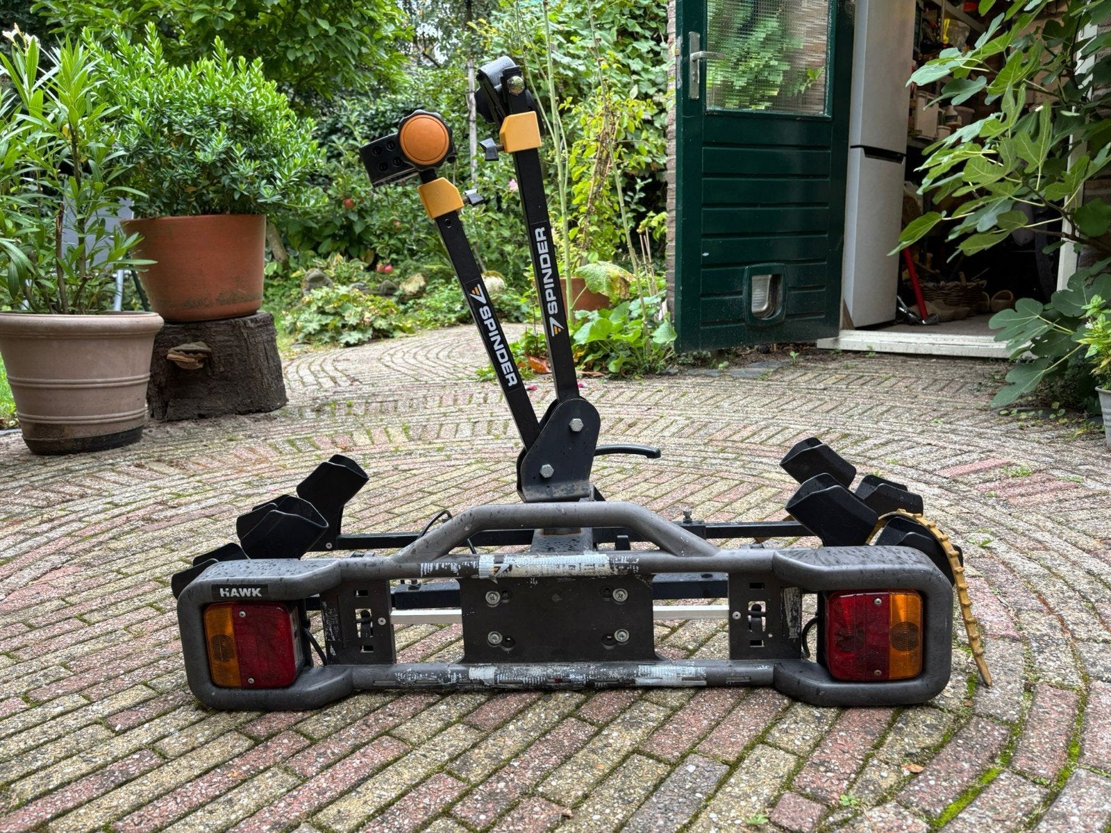 Spinder Hawk drager voor 2 fietsen, Auto diversen, Ophalen, 2 fietsen, Gebruikt, Trekhaakdrager