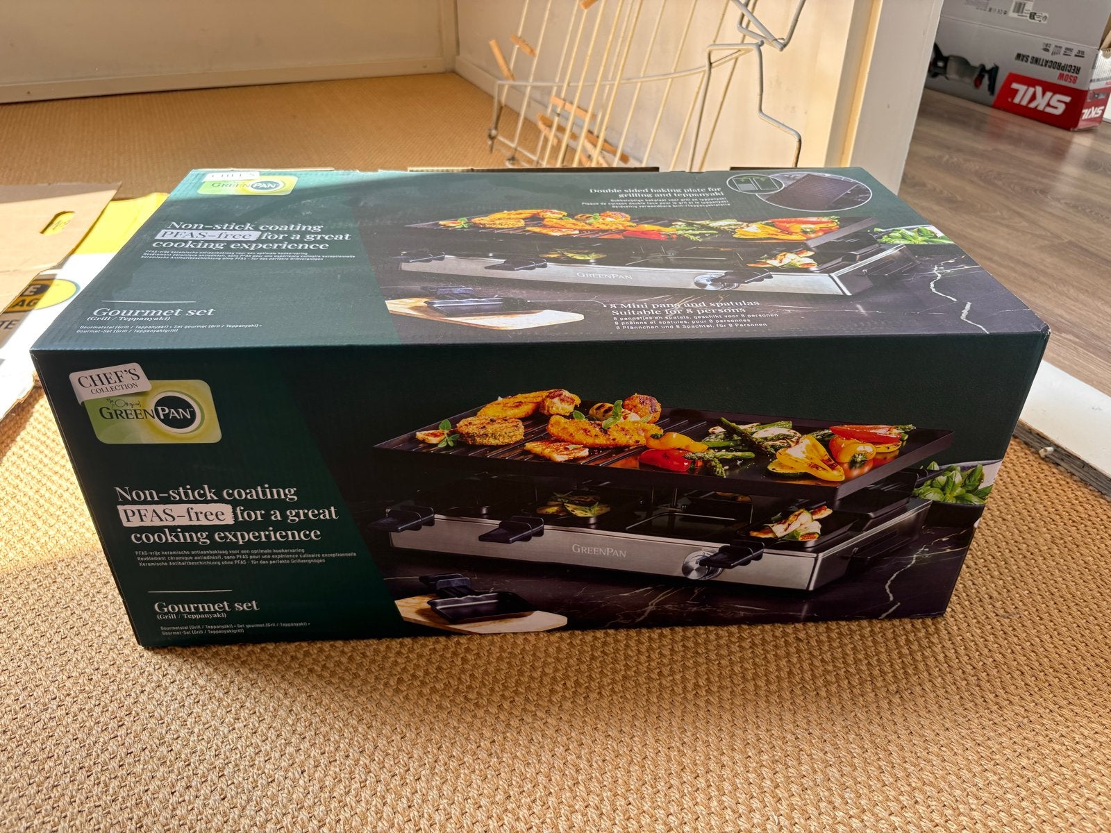 GreenPan Gourmet set - Raclette en grillstel (nieuw in doos), Witgoed en Apparatuur, Ophalen, Nieuw, 8 personen of meer