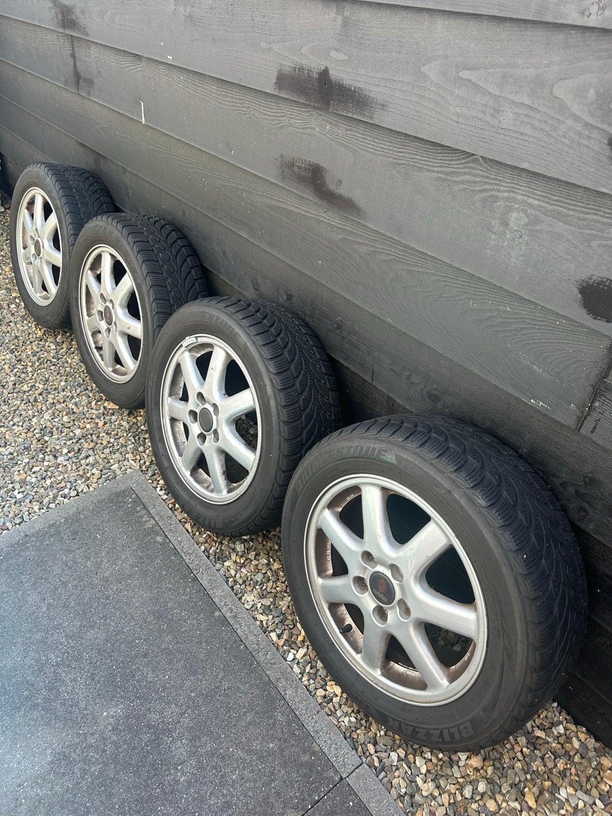 Bridgestone Blizzak LM-32 winterbanden op BBS velgen 205/55R, Ophalen, Gebruikt, 16 inch, Banden en Velgen