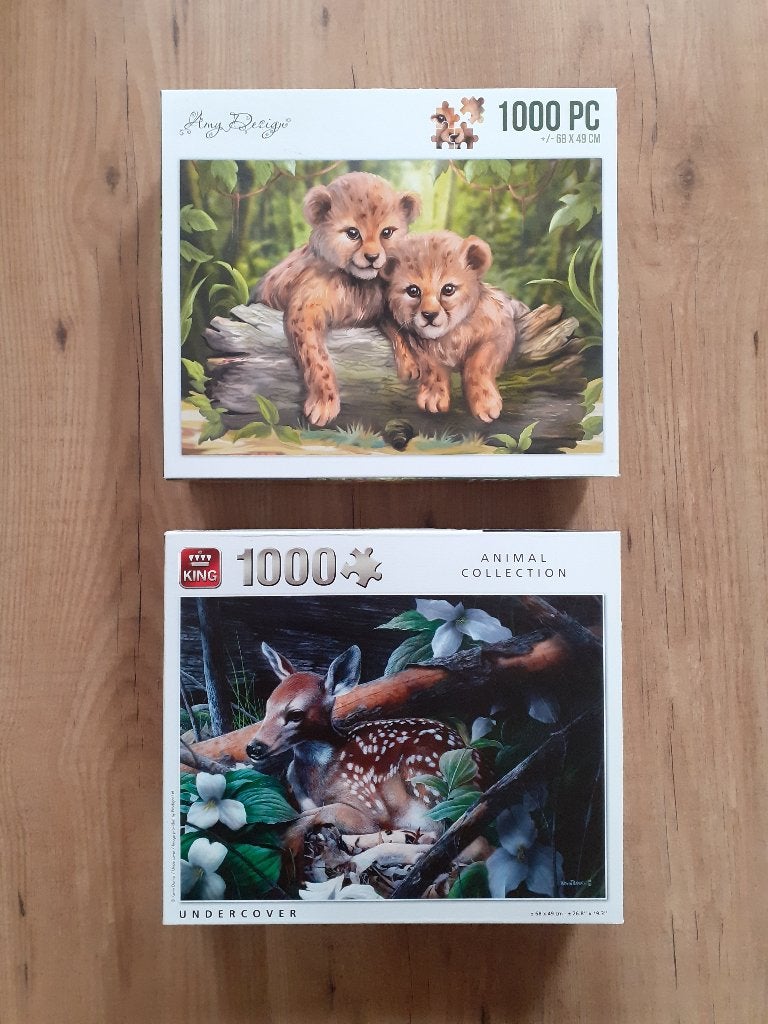 Gratis* 2 puzzels 1000 stukjes, Ophalen of Verzenden, 500 t/m 1500 stukjes, Zo goed als nieuw