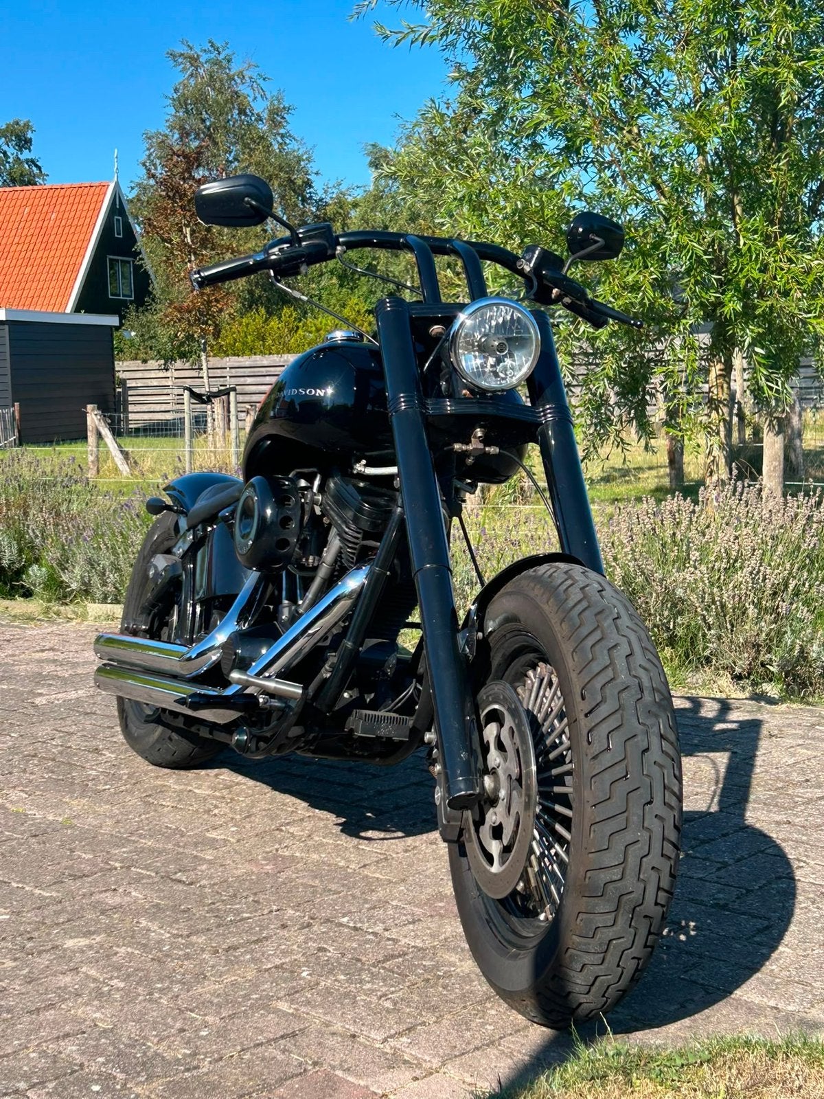Unieke Eigenbouw Pro Street Harley Davidson, Motoren, 2 cilinders, Sportuitlaat, Gebruikt, Particulier