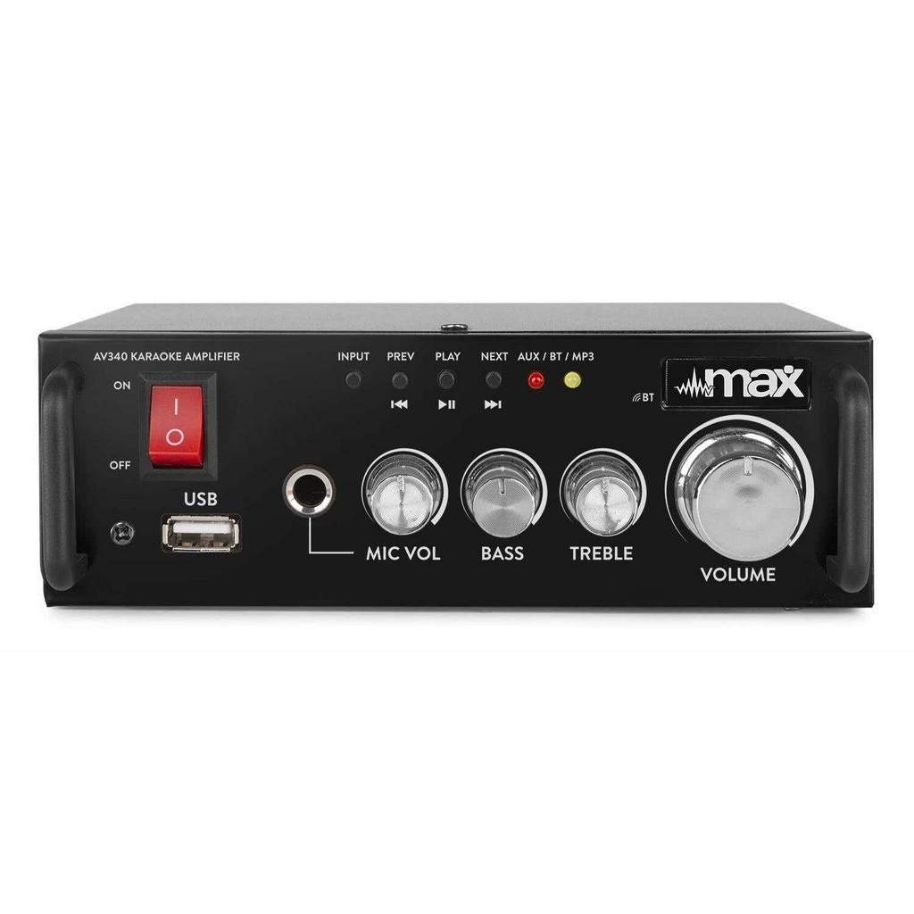 Compacte mini versterker met Bluetooth en mp3 speler Karaoke, Nieuw, 60 tot 120 watt, Stereo, Ophalen