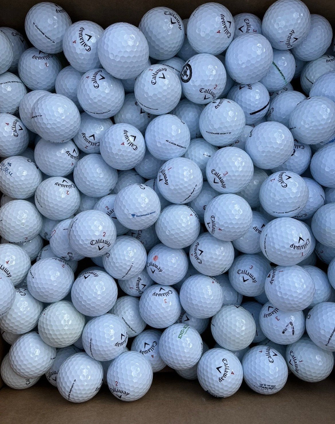 100 nette Callaway Chrome soft golfballen, Sport en Fitness, Ophalen of Verzenden, Zo goed als nieuw, Bal(len), Callaway