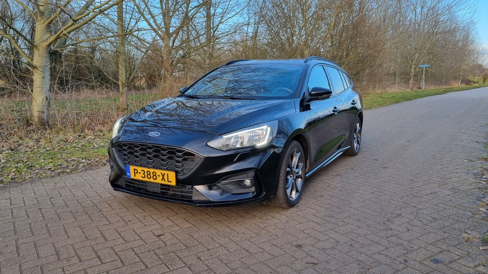 Ford FOCUS wagon 1.5 EcoBoost  ST-line 150 PK Autom./trekh, Auto's, Stof, Lichtsensor, Zwart, Stationwagon