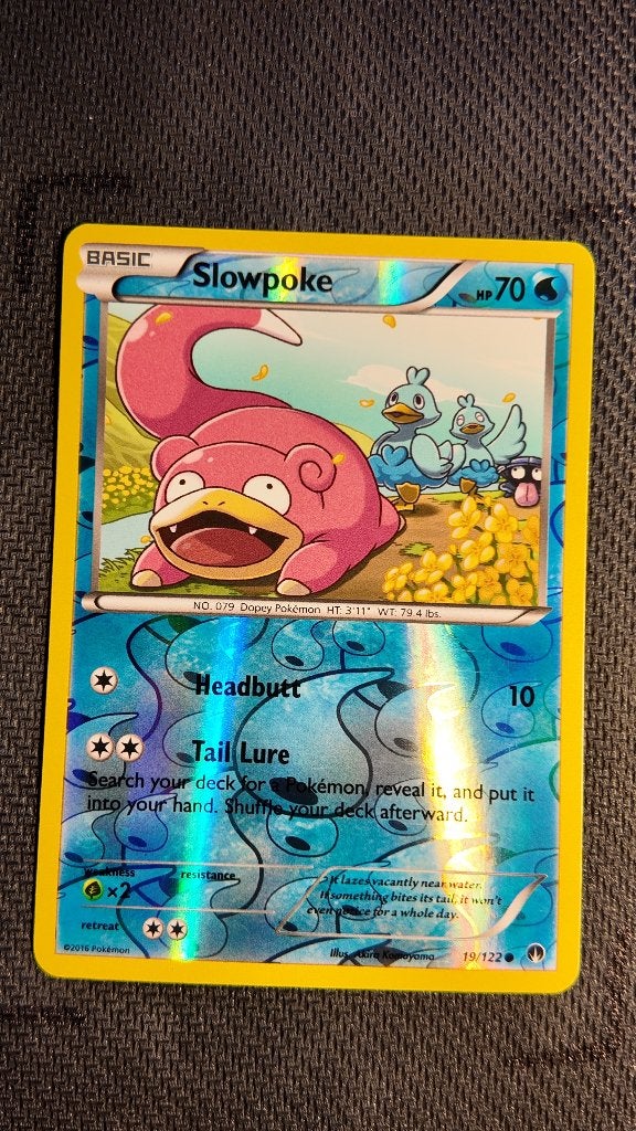 Slowpoke 19 BREAKpoint | Pokemon kaart, Ophalen, Losse kaart, Foil