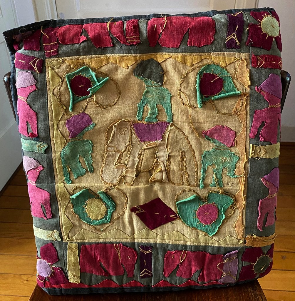 3 stoelkussens / zitkussens met kussenslopen, India, 41x39x3, Huis en Inrichting, Woonaccessoires | Kussens, Gebruikt, Meerkleurig