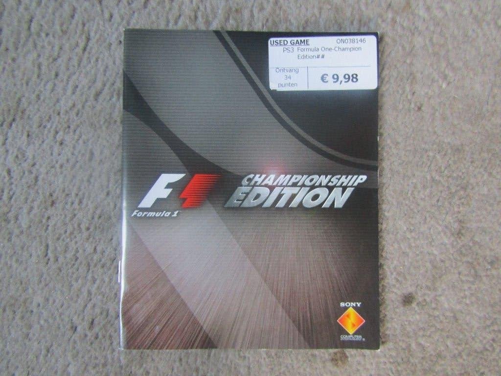 Boekje: F1 championship Edition voor Playstation 3, Spelcomputers en Games, Games | Sony PlayStation 3, Gebruikt, 1 speler, Racen en Vliegen