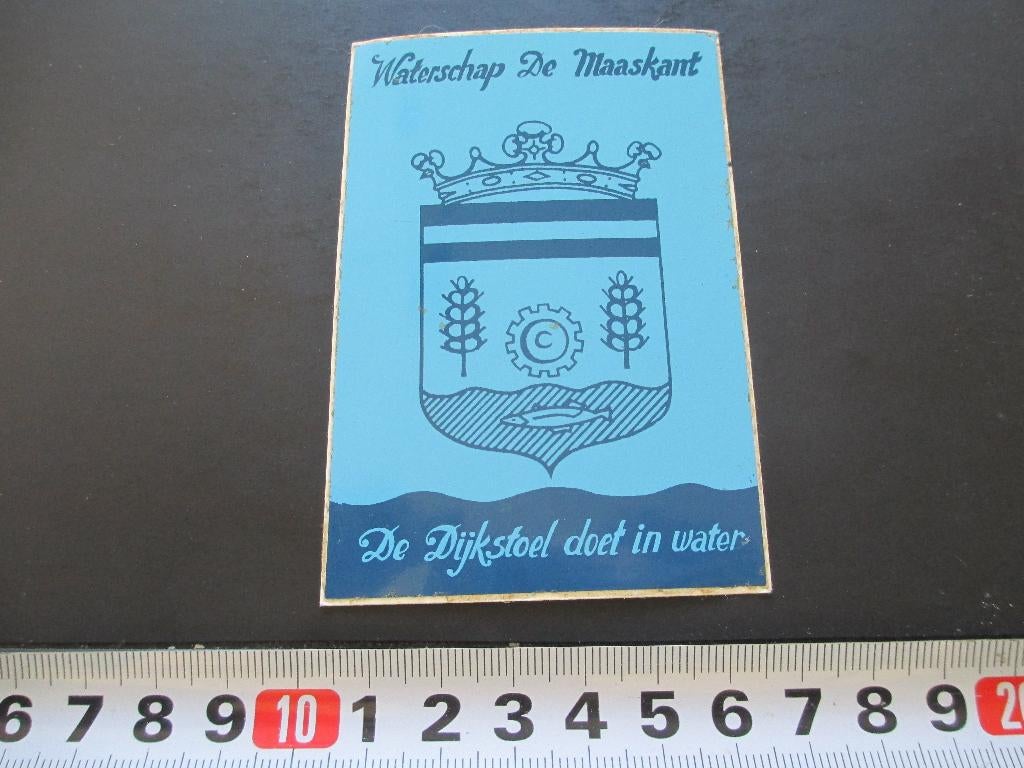 sticker waterschap de maaskant de dijkstoel doet in water *, Ophalen, Zo goed als nieuw