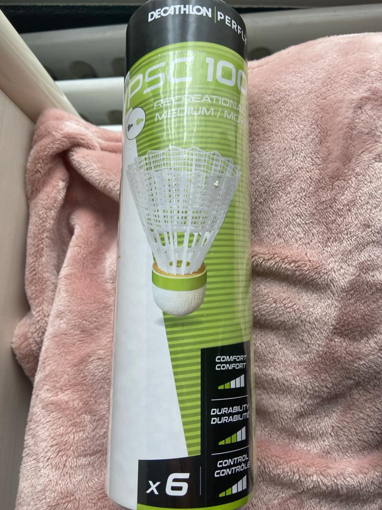 Badminton Shuttles (6 stuks) Decathlon Perfly 100CH, Sport en Fitness, Badminton, Ophalen of Verzenden, Nieuw, Overige typen