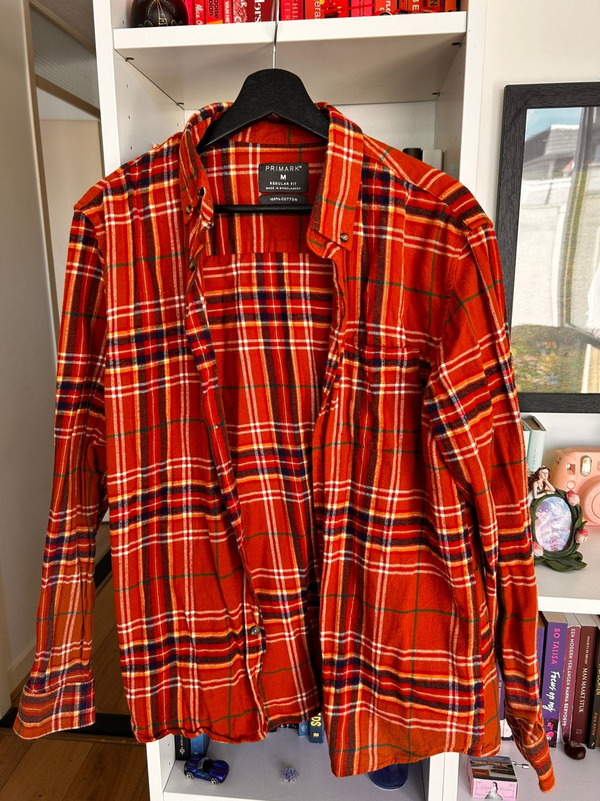 Geruite blouse maat M, Ophalen of Verzenden, Zo goed als nieuw, Maat 38/40 (M), Oranje