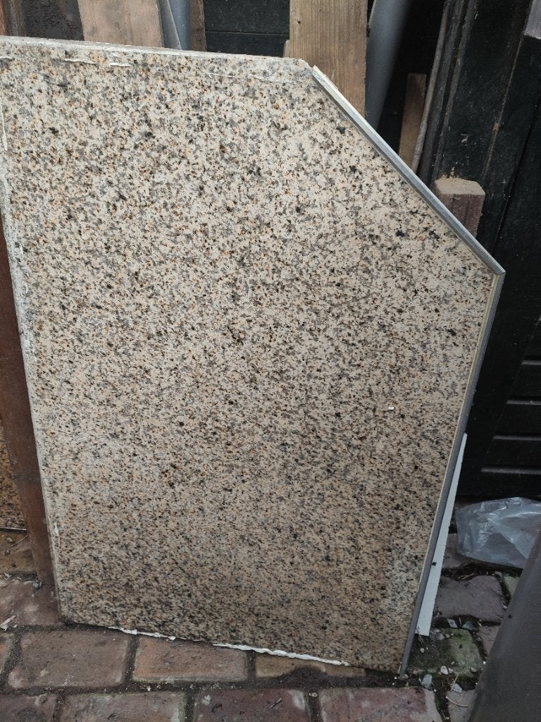 3 stukken Marmer keukenblad, Ophalen, Gebruikt, 75 cm of meer, Beige