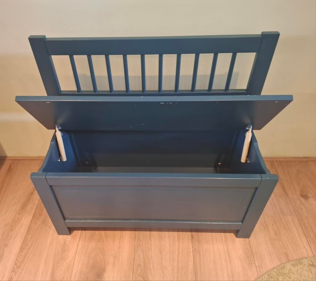 Houten kinderbankje met opbergruimte, Ophalen, Gebruikt