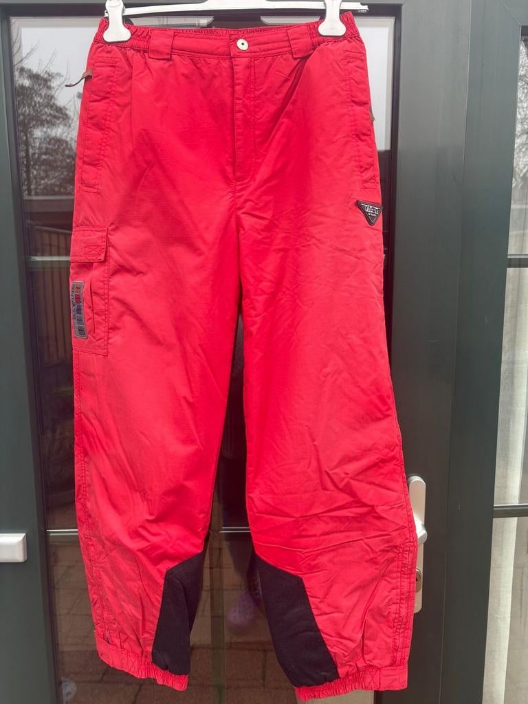 Rode skibroek maat L, Broek, Maat 52/54 (L), Onbekend, Ophalen of Verzenden