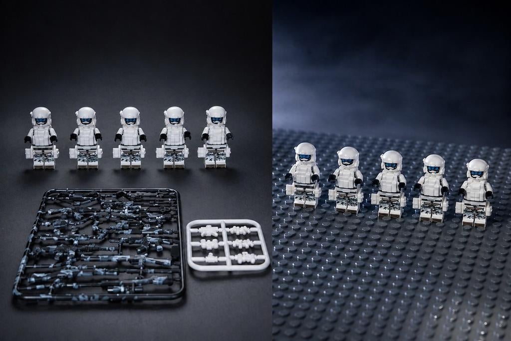 5 Witte Soldaten Minifiguren met Accessoires, Ophalen of Verzenden, Nieuw, Compleet, Minifiguur