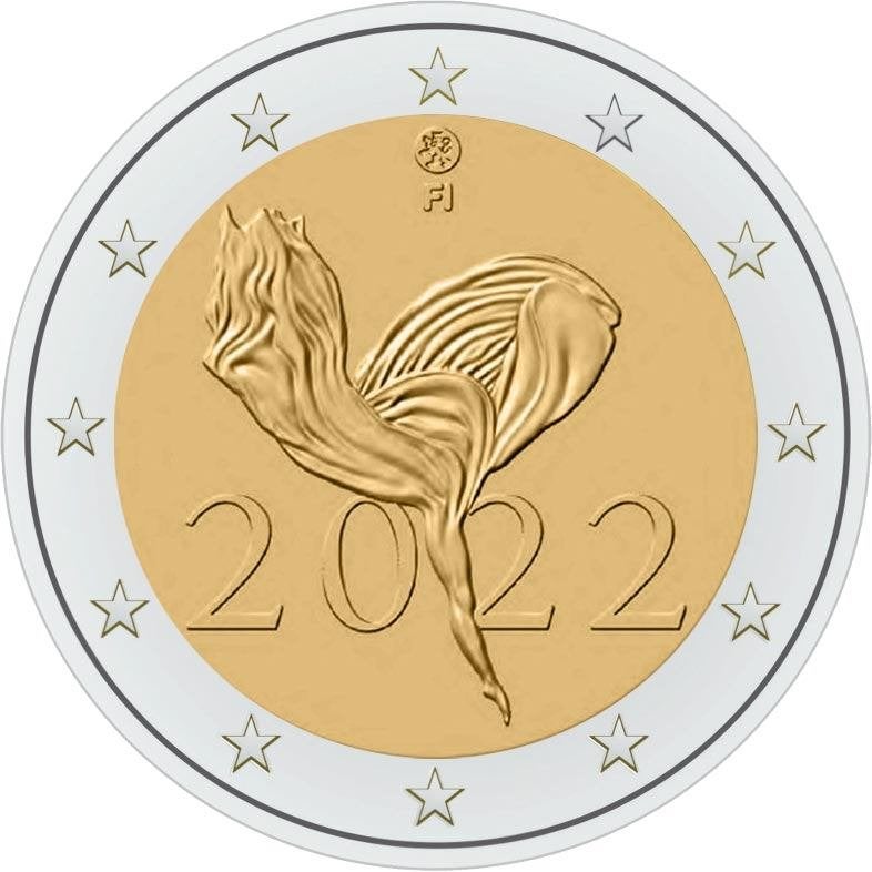2 euro Finland 2022 - Nationaal Ballet (UNC), Ophalen of Verzenden, Finland, 2 euro, Losse munt