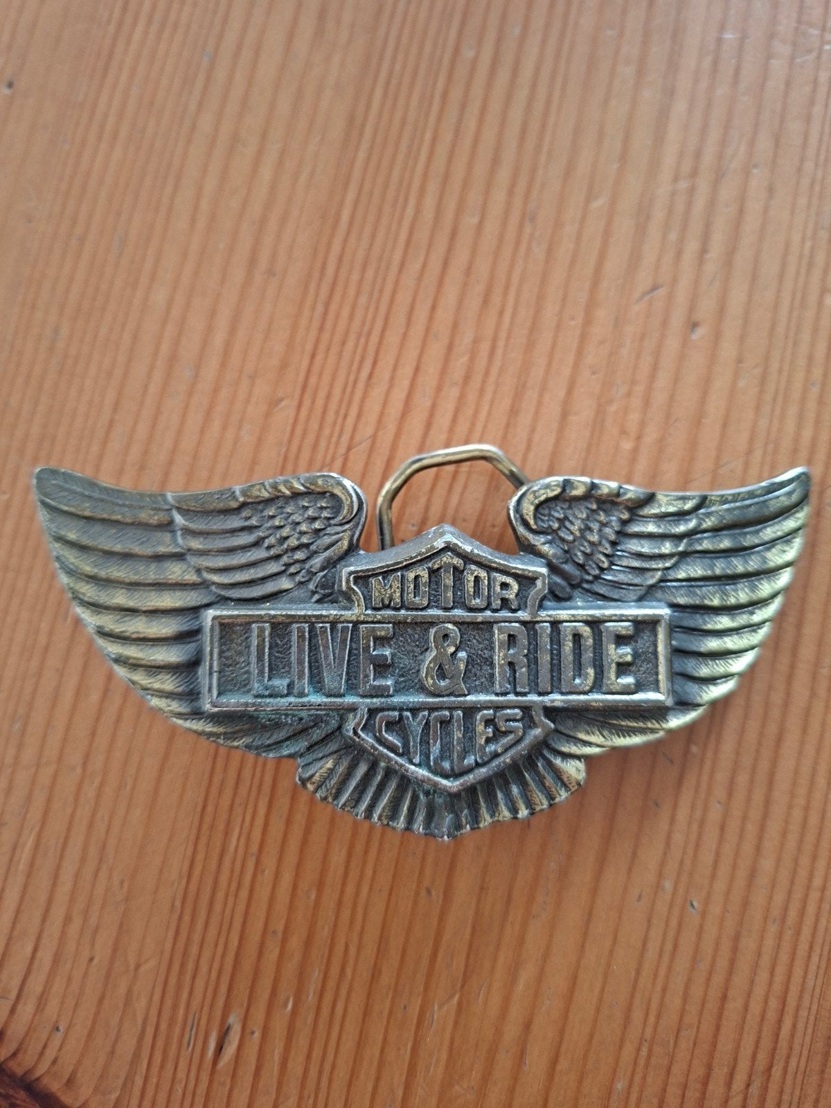 Vintage Harley-Davidson Live & Ride Gesp, Kleding | Heren, Riemen en Ceinturen, Losse buckle of gesp, Overige kleuren, Ophalen of Verzenden
