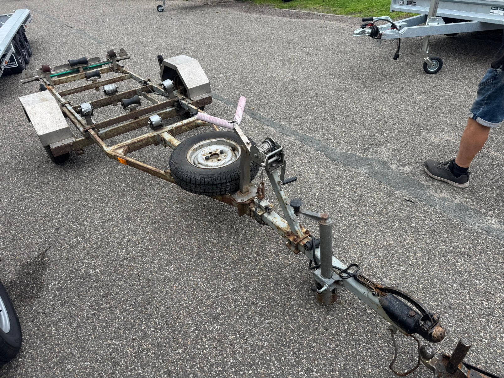 4 en 5 en 6m boottrailers, stallingstrailer, Ophalen, Minder dan 1500 kg, Gebruikt, Overige typen