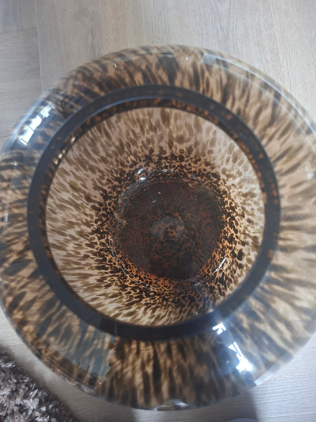 Fidrio Glas Torontho Tijger Vaas H40 D29 - Als Nieuw, Huis en Inrichting, Ophalen of Verzenden