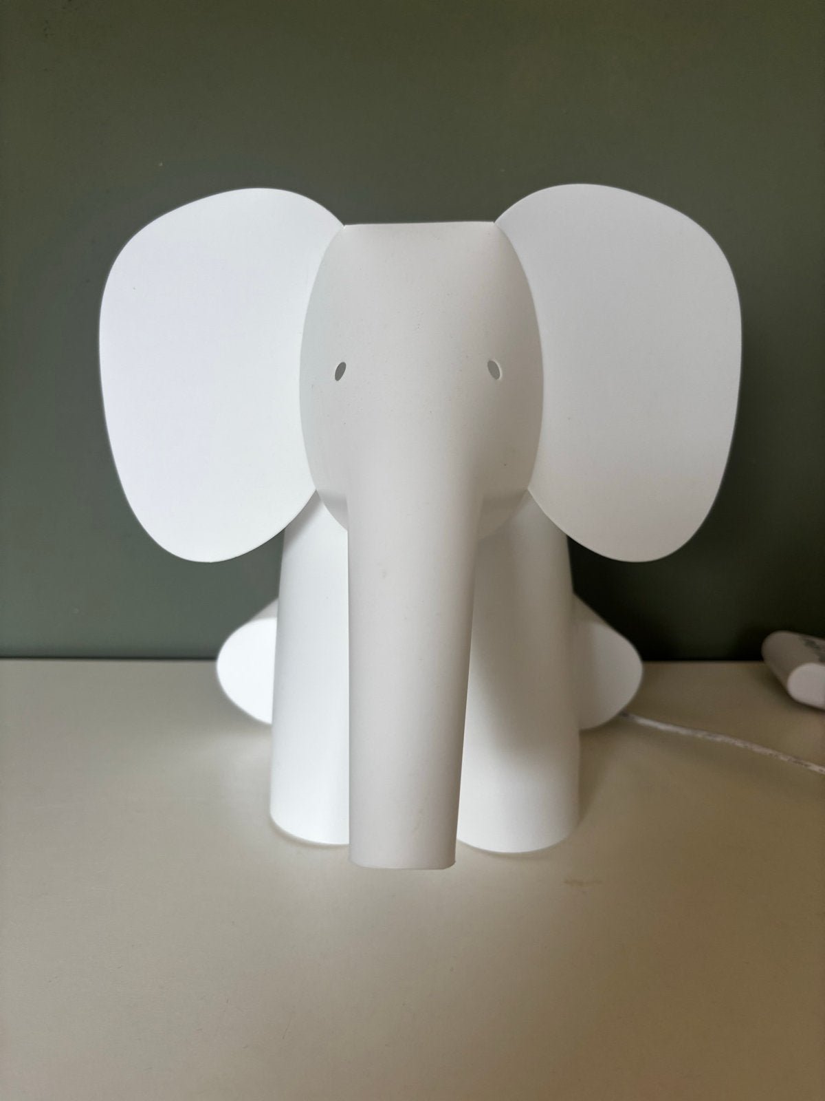 Zzzoo Light Olifant Lamp - Kunststof - 2 Lichtstanden, Wit, Overige merken, Kunststof, Zo goed als nieuw