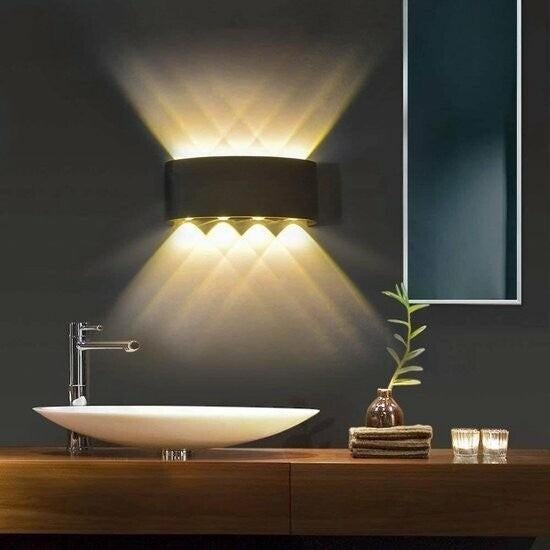 Led wandlamp binnen en buiten ip65 Mat zwart Te Koop, Ophalen, Minder dan 50 watt, Wandlamp, Netvoeding
