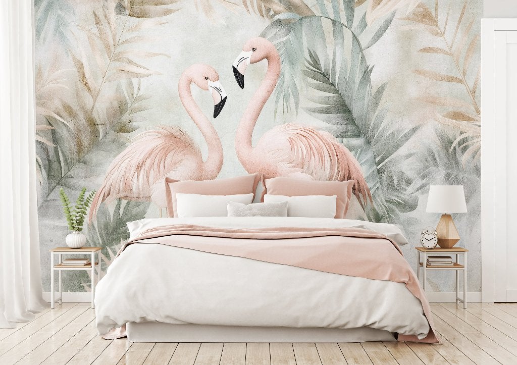 Flamingo fotobehang Vinyl Vlies behang ook voordelig op maat, Verzenden, Fotobehang