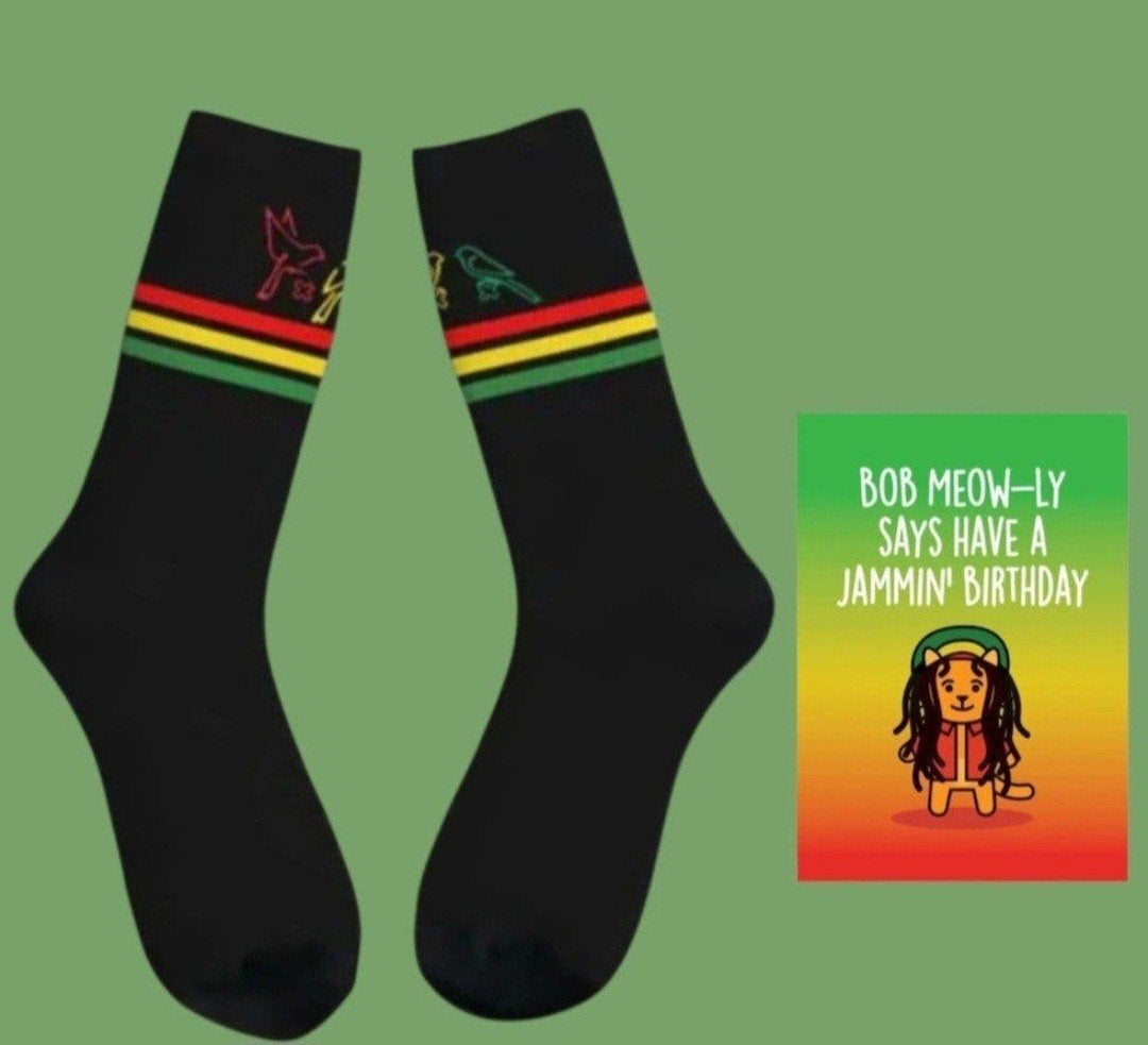 BOB MARLEY SOKKEN + VERJAARDAGS KAART BOB MARLEY, Kleding | Heren, Ophalen of Verzenden, Nieuw