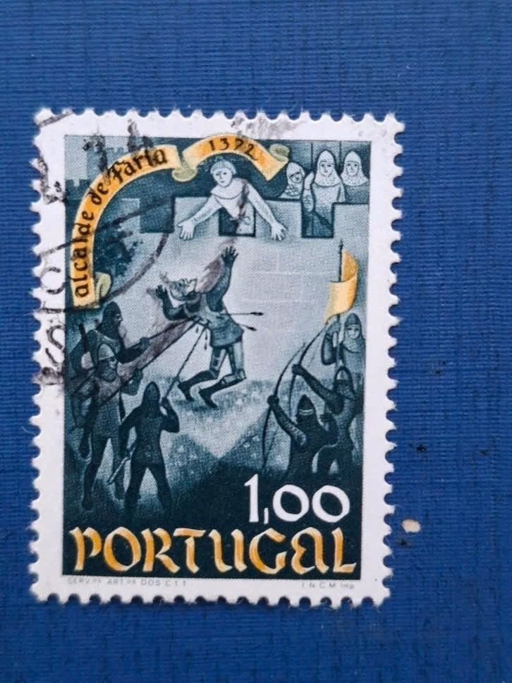 Postzegel Portugal 1973 zegel 600 jr Alkadan van Faria 04-08, Ophalen of Verzenden, Portugal, Gestempeld