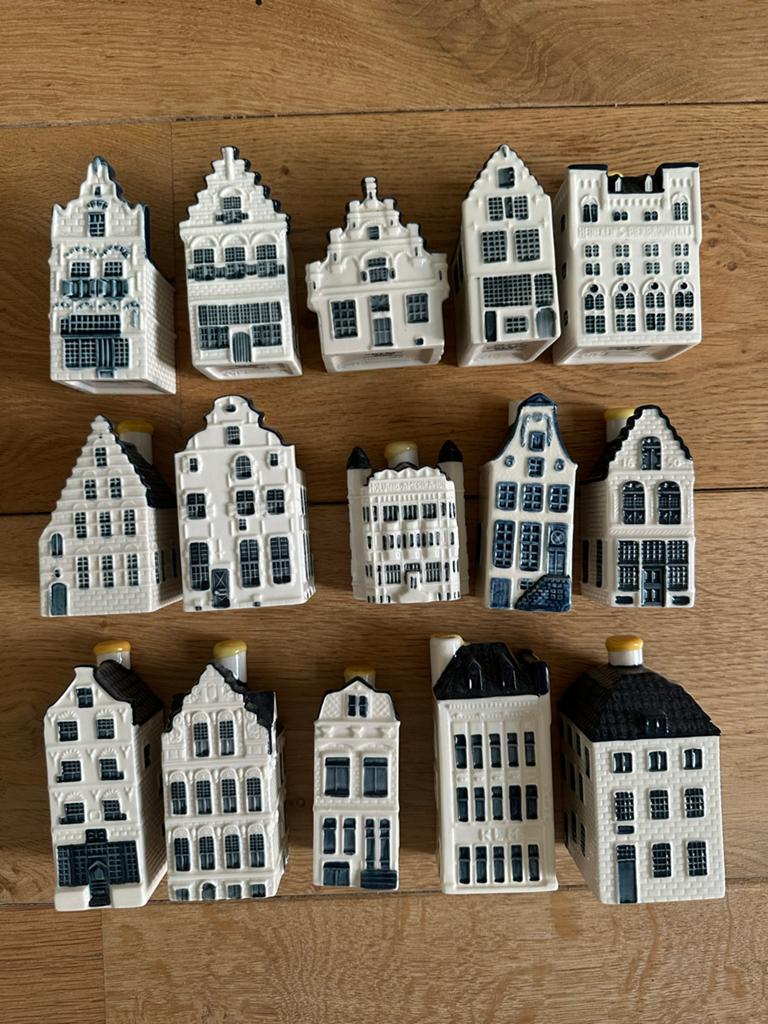KLM huisjes - Bols Delfts Blauw - Grote collectie, Ophalen of Verzenden, Zo goed als nieuw, 81 t/m 91, Gevuld