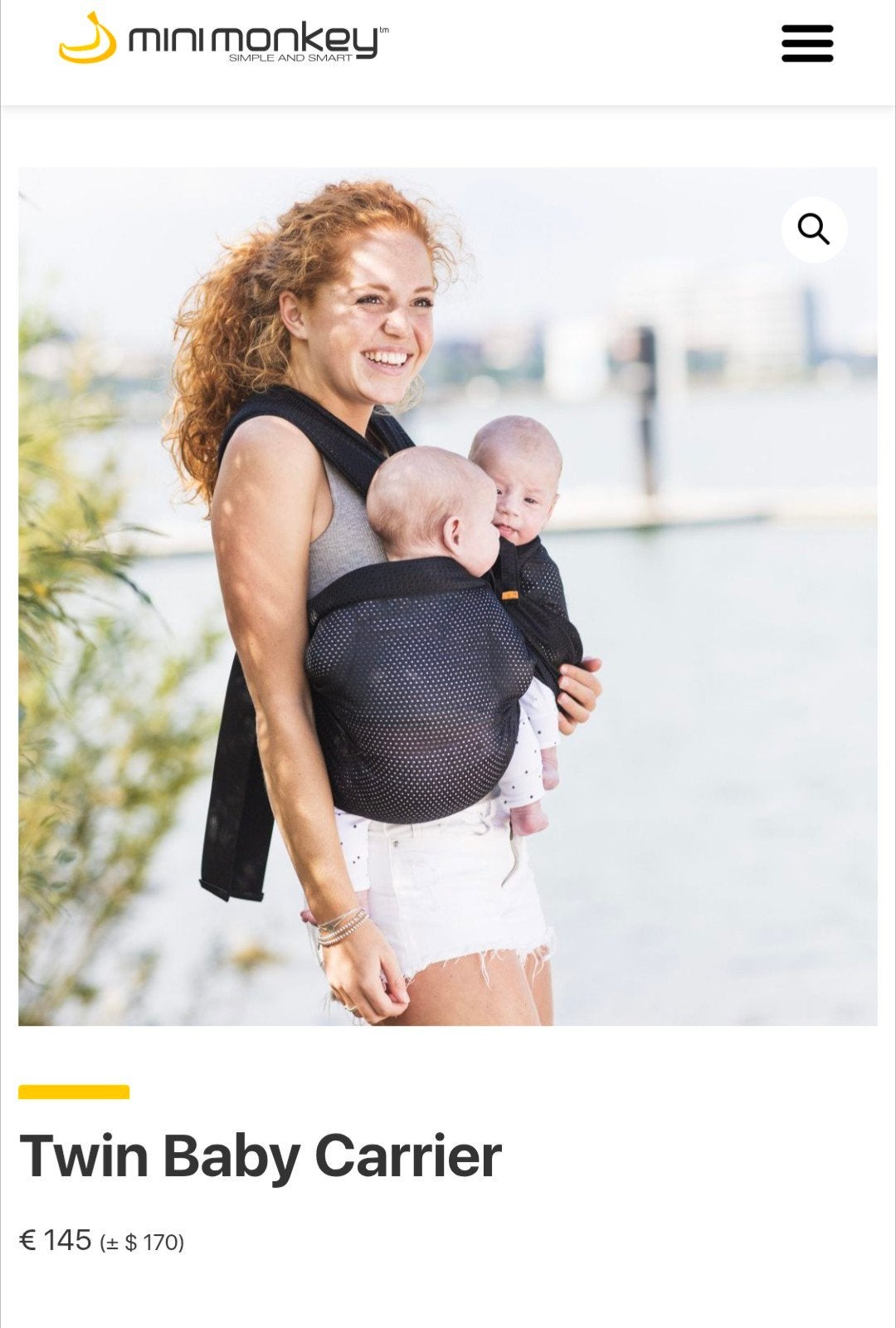 Minimonkey Twin Baby Carrier - Draagzak voor tweelingen, Kinderen en Baby's, Babydragers en Draagdoeken, Ophalen of Verzenden