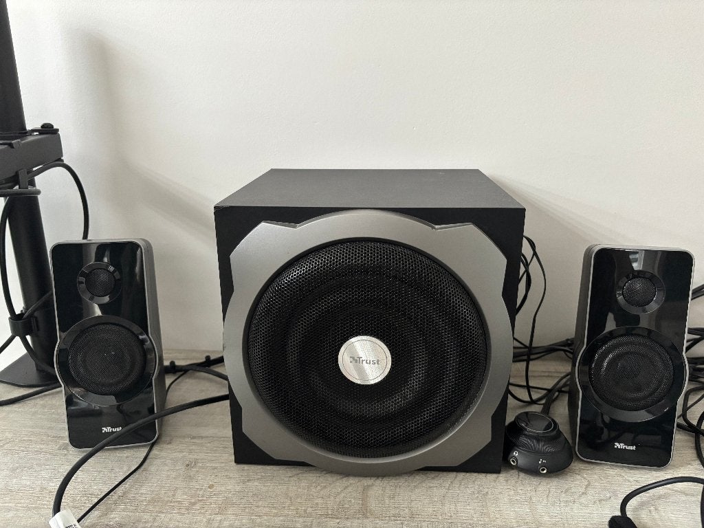 Trust Tytan 2.1 Speakerset 60W RMS / 120W + Subwoofer, Computers en Software, Ophalen, Gebruikt, Audiokanaal 2.1, Trust
