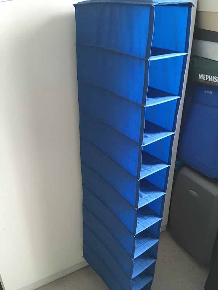 Hangende Opberger kledingorganizer schoenenrek - 10 vakken, 100 tot 150 cm, Ophalen of Verzenden, Zo goed als nieuw, 25 tot 50 cm