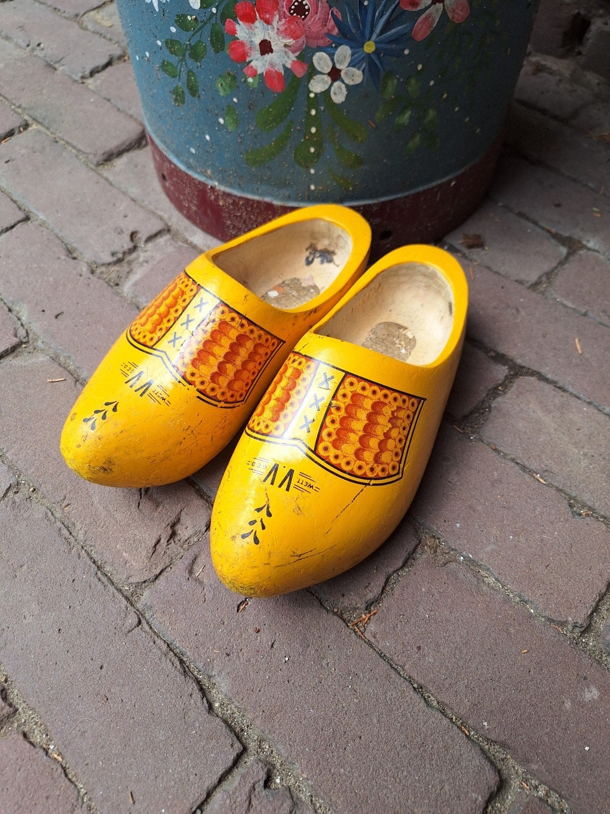 houten kinder klompjes, Ophalen