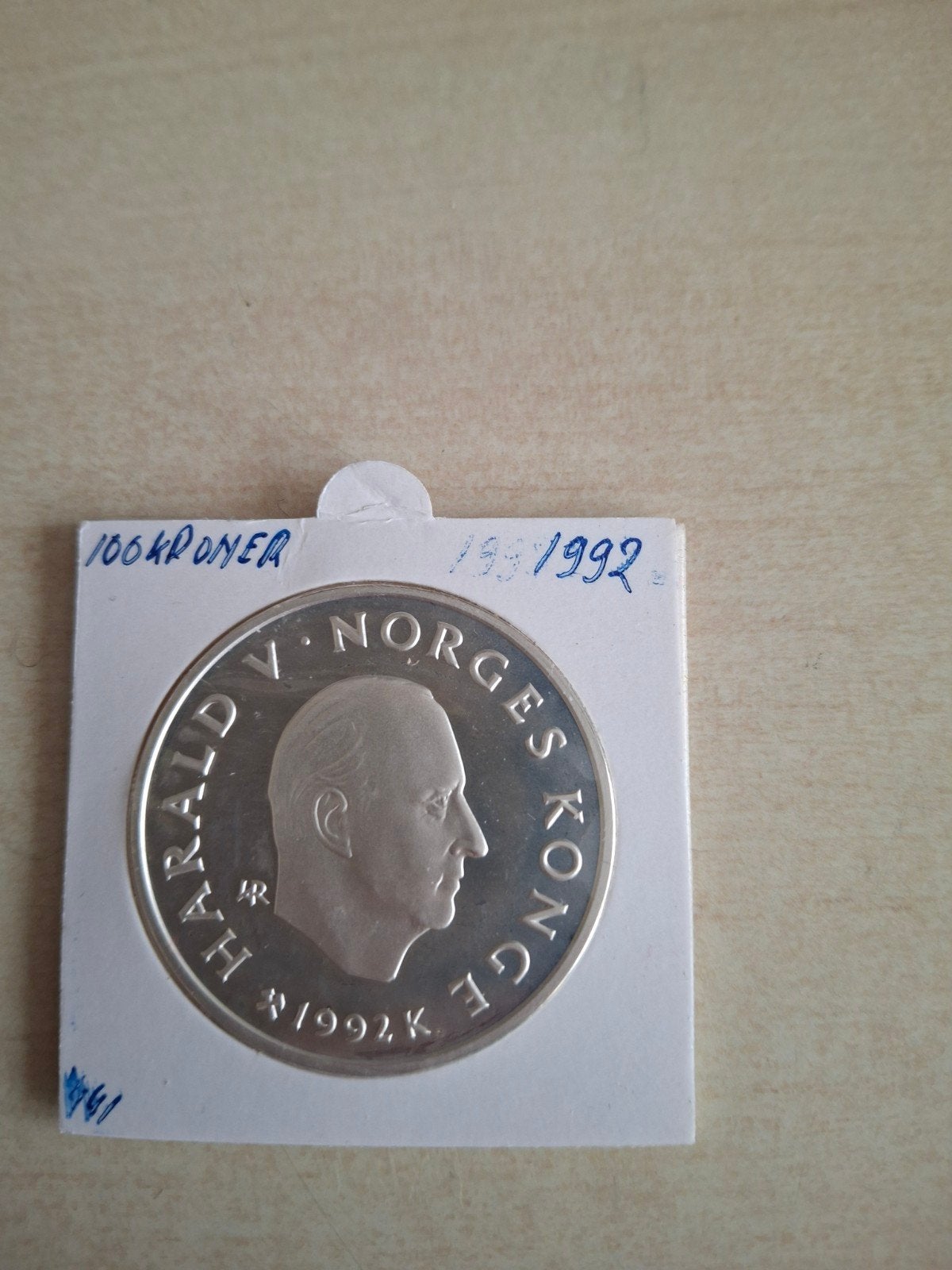 Zilveren 100 Kronen Noorwegen 1992 - UNC, Ophalen of Verzenden