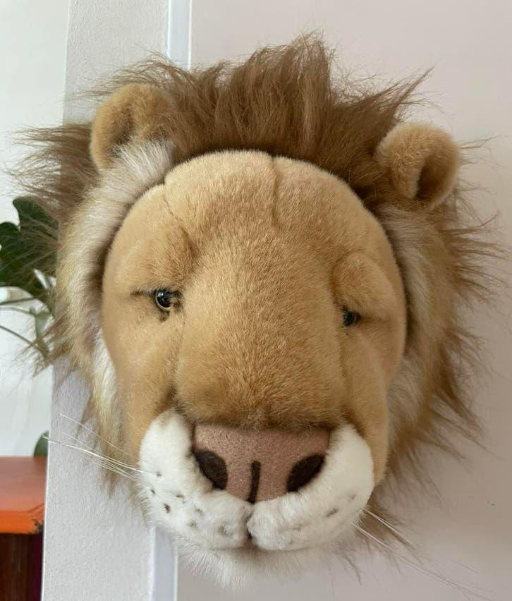 Prachtige pluchen dierenkop leeuw Bibib, Kinderen en Baby's, Kinderkamer | Inrichting en Decoratie, Ophalen of Verzenden, Zo goed als nieuw