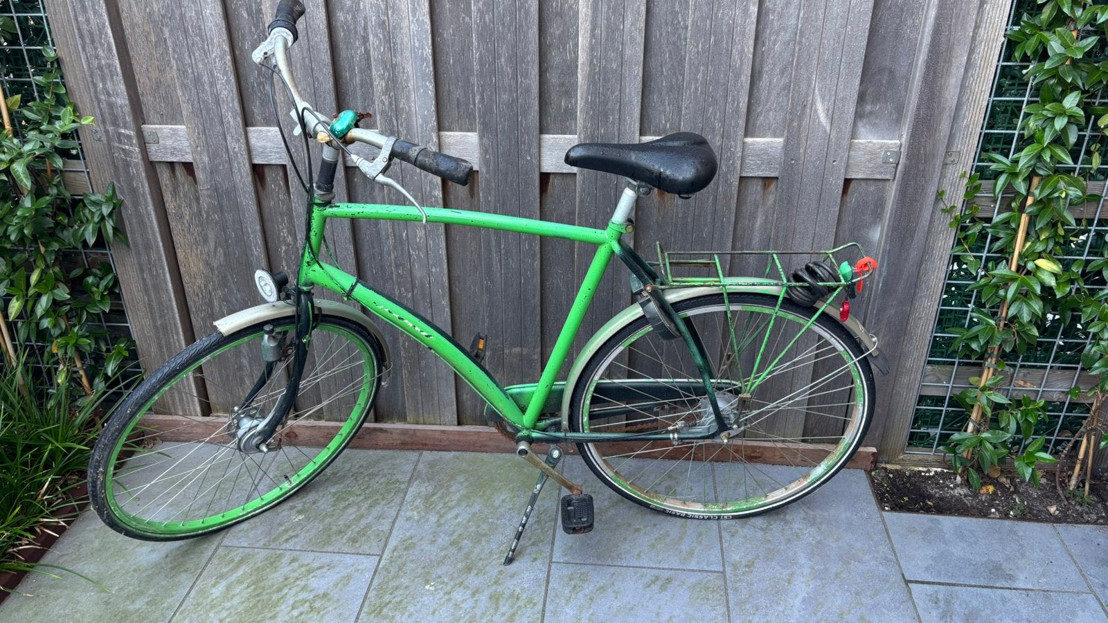 Groene herenfiets 3 versnellingen - stationsfiets/opknapper