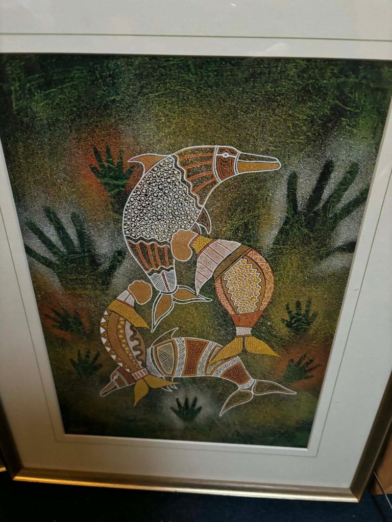Aboriginal schilderij van wanjidari, Ophalen