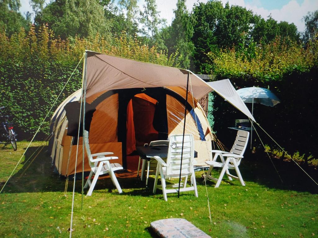Eurotrail Tunneltent 3x5 met 2 slaapcabines, Ophalen of Verzenden, Gebruikt, Tot en met 4