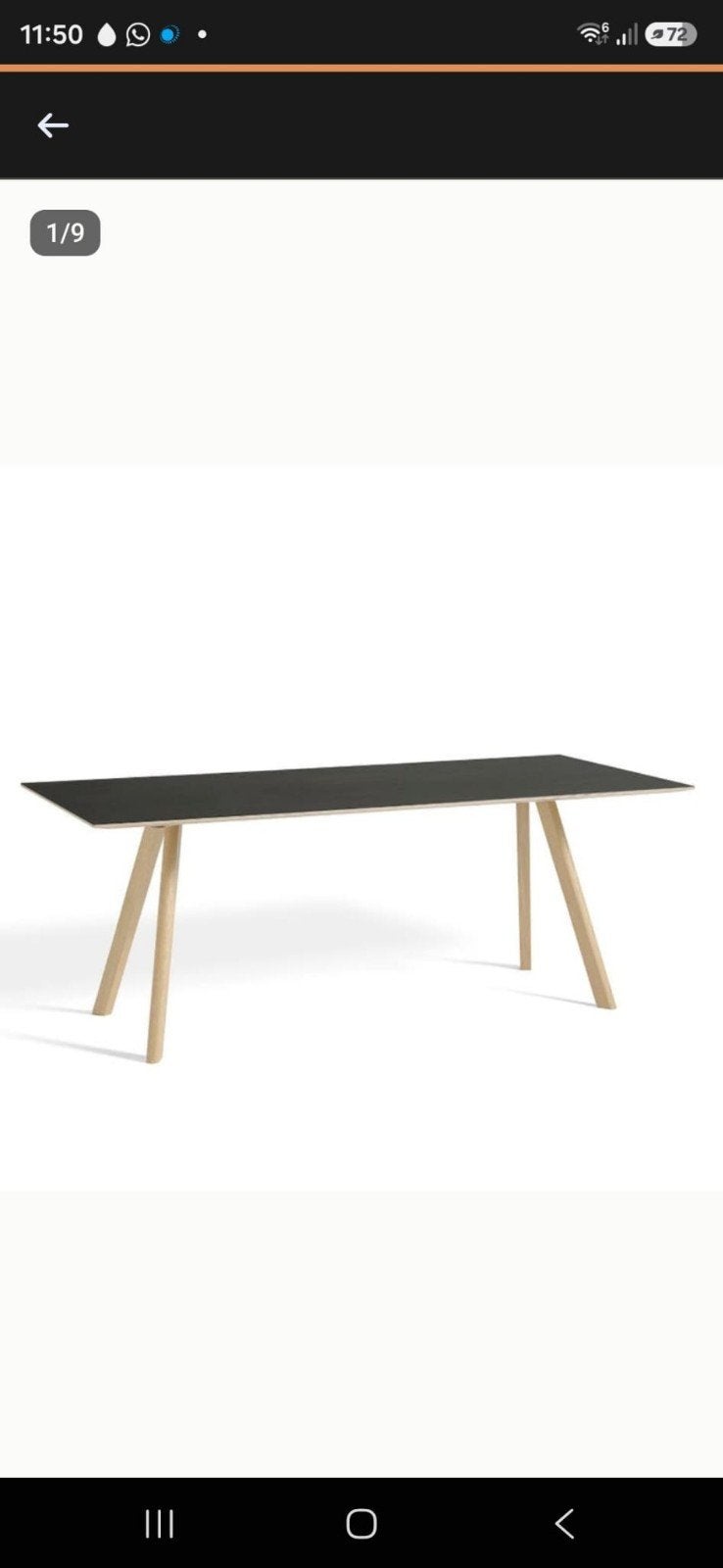 HAY tafel., Huis en Inrichting, Tafels | Eettafels, Modern, Scandinavisch, Zo goed als nieuw, Overige materialen, 150 tot 200 cm