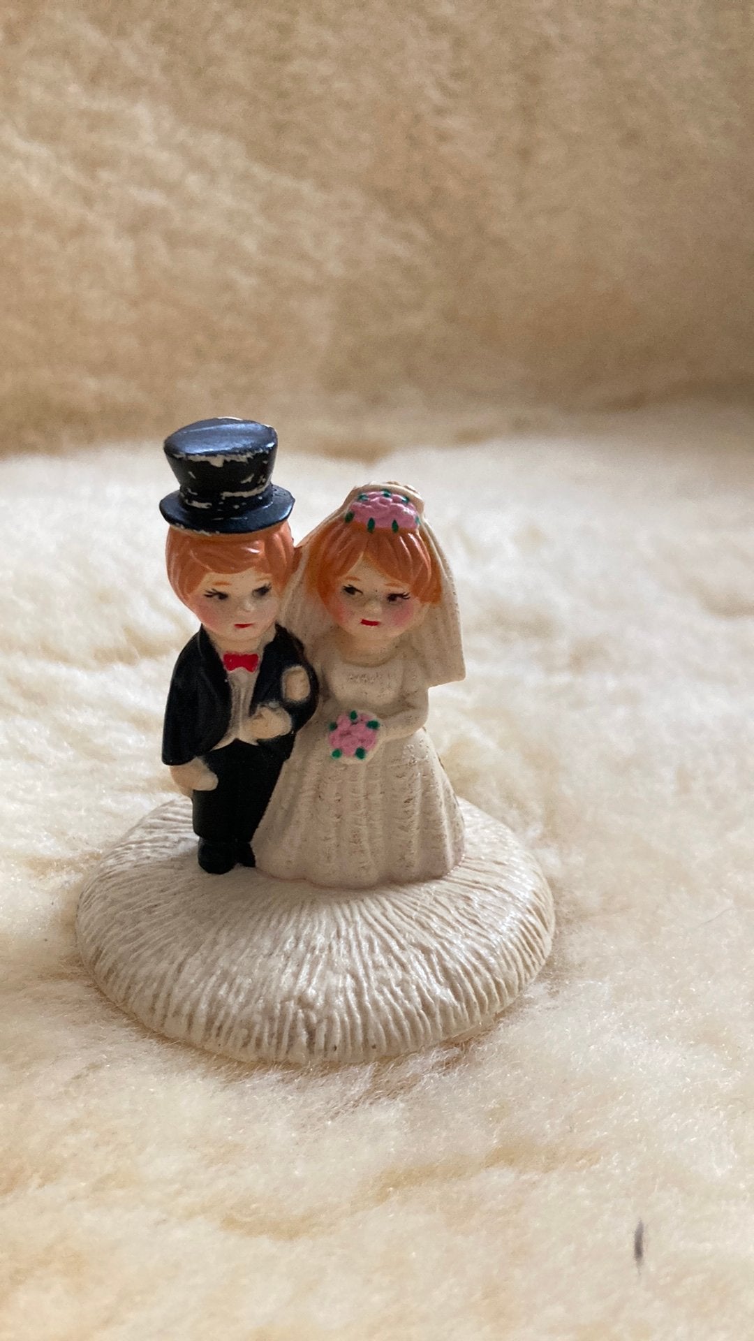 Vintage bruidspaar taarttopper, Ophalen