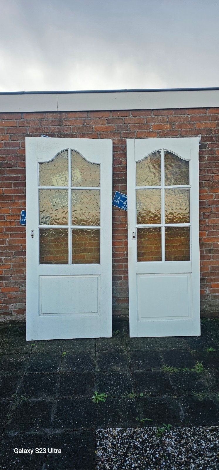 Twee binnendeuren met glas - diverse maten, Ophalen, Gebruikt, Minder dan 80 cm, Binnendeur