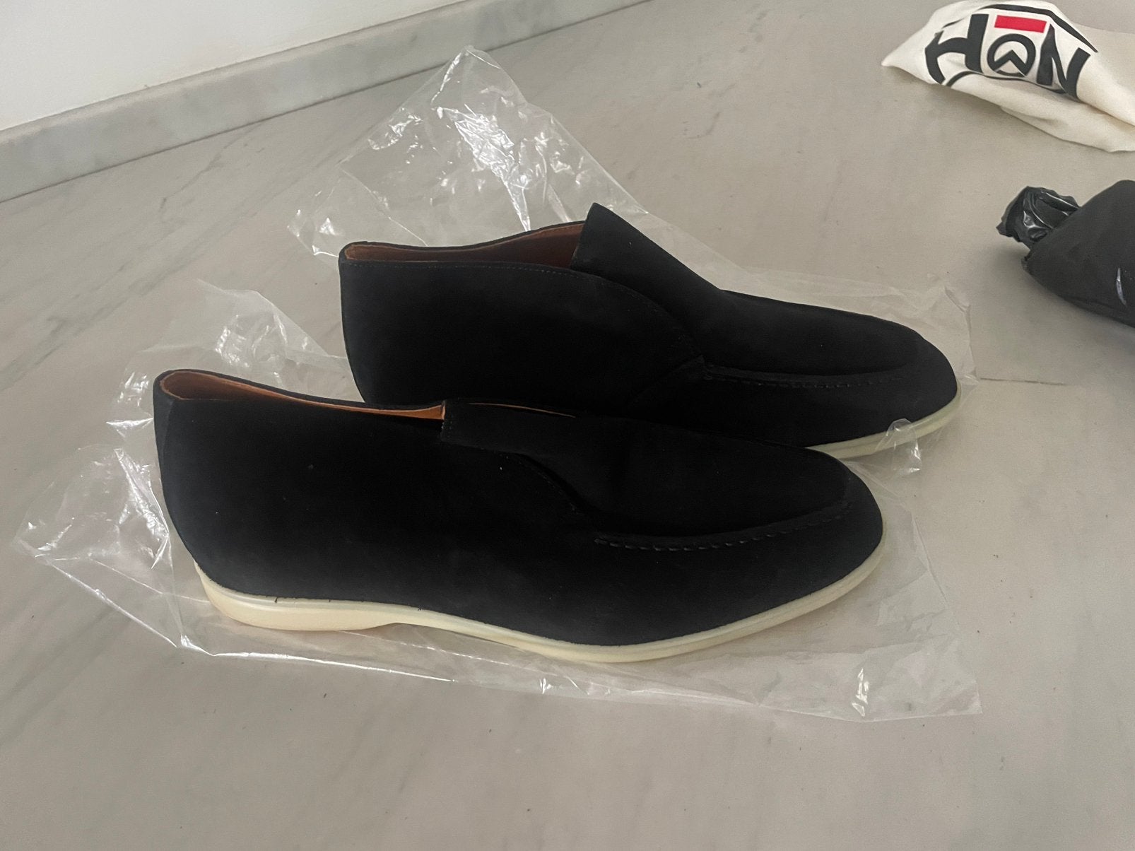 Loafer HON suede nieuw - luxe loafer, Ophalen, Zo goed als nieuw, Bruin, Loafers
