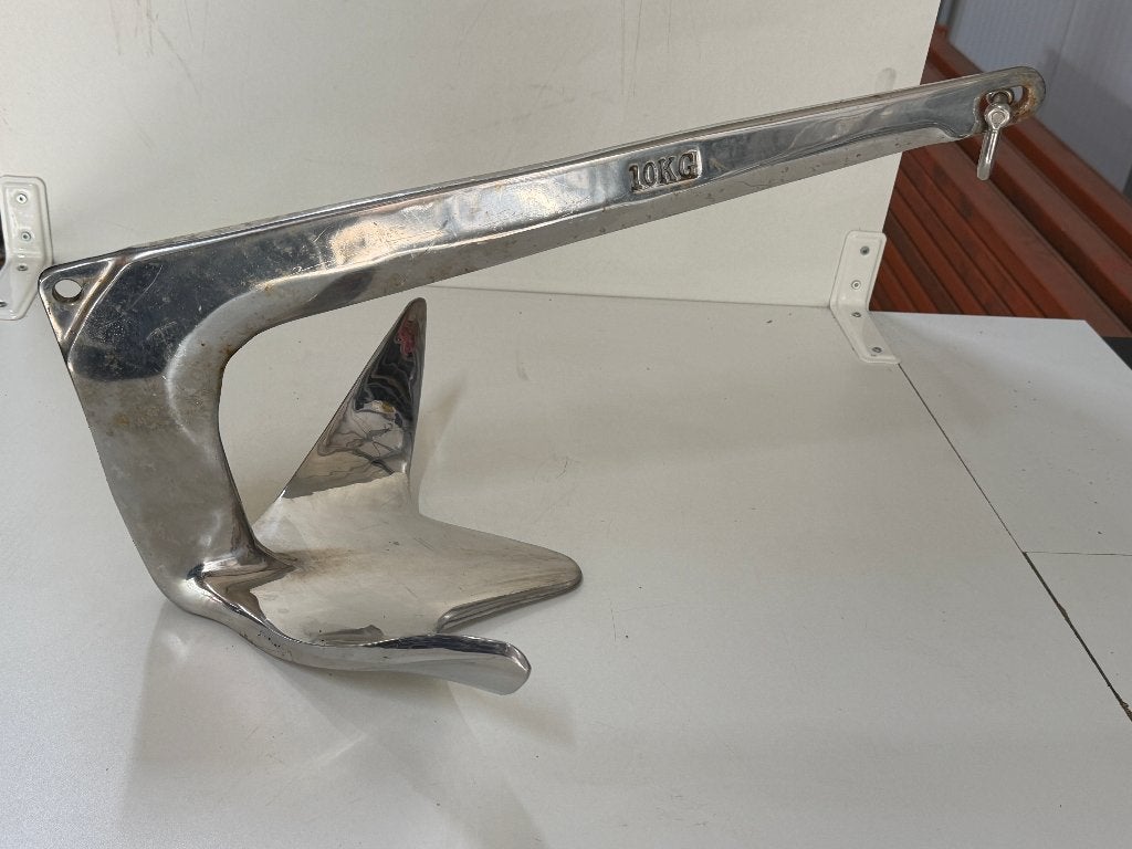 Bruce RVS anker 10 KG, Ophalen of Verzenden, Gebruikt, Lijn of Blok