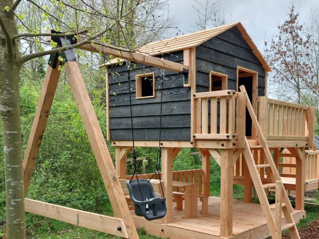 BOOMHUT XL speeltoren speelhuis klimtoren speeltoestel, Ophalen, Nieuw, Schommel, Aanbouwonderdeel