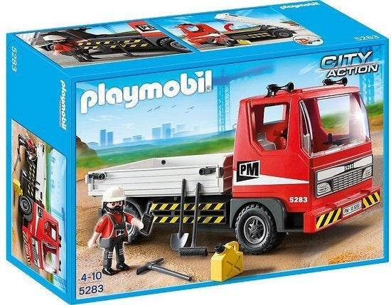 Playmobil City Action| Vrachtwagen Op Bouwerf - 5283, Kinderen en Baby's, Complete set, Voertuig, Nieuw, Ophalen of Verzenden