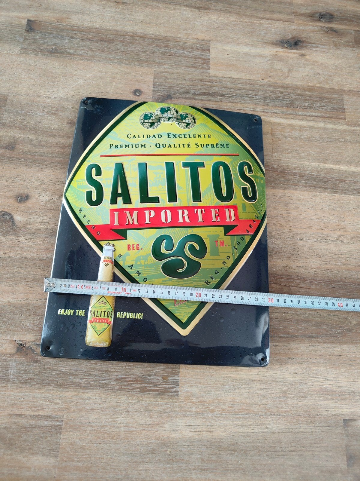 Salitos Imported Reclamebord - Vintage Look, Ophalen of Verzenden, Gebruikt, Reclamebord