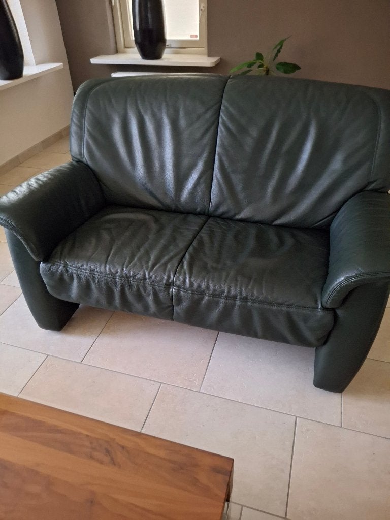 bankstel leer, Ophalen, Gebruikt, 150 tot 200 cm, Tweepersoons