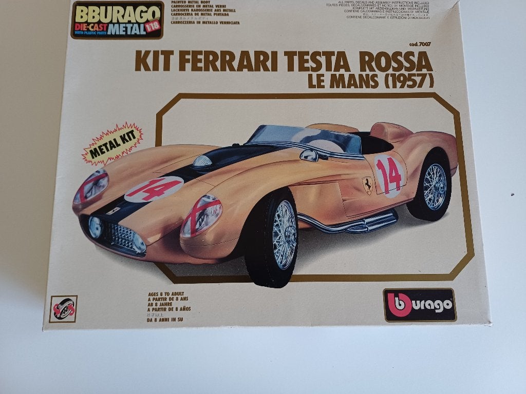 modelbouwkit van een Ferrari Testa Rossa Le Mans Bburago., Overige merken, Auto, 1:32 tot 1:50, Nieuw