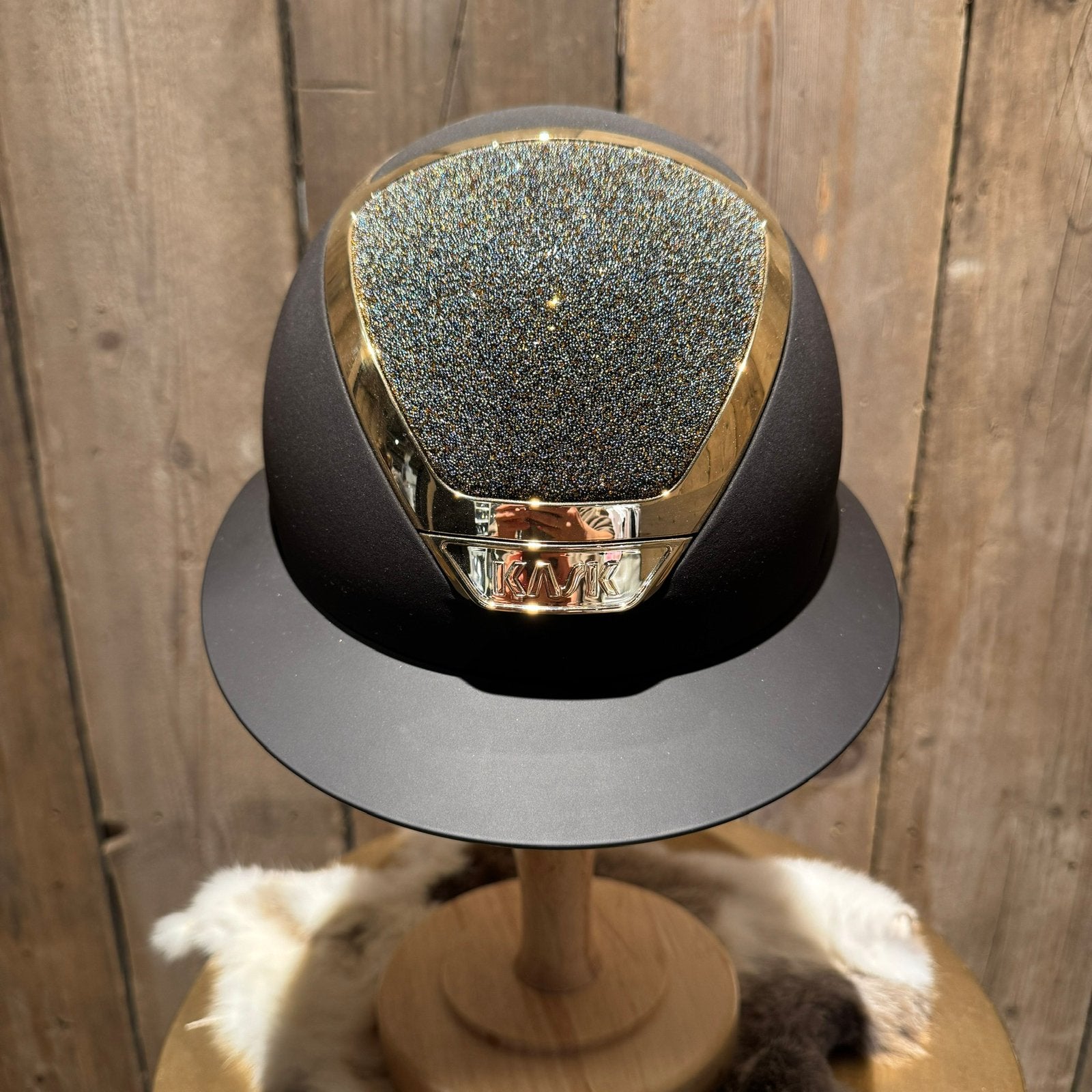 Kask star lady cap bruin goud schaal s, Dieren en Toebehoren, Paardrijkleding, Ophalen of Verzenden, Nieuw, Dressuur