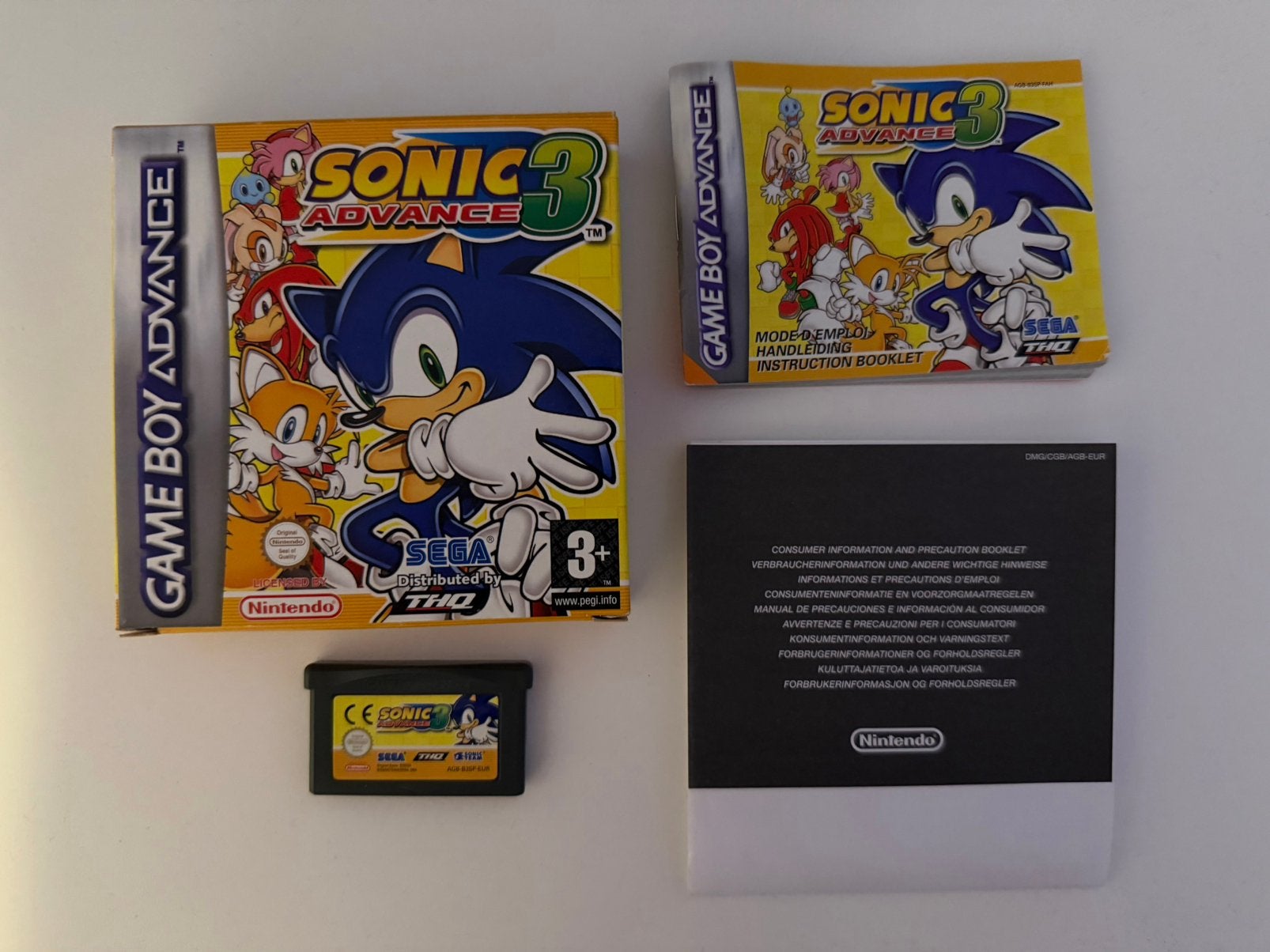 Sonic Advance 3 GBA CID, Spelcomputers en Games, Games | Nintendo Game Boy, 1 speler, Zo goed als nieuw, Vanaf 3 jaar, Ophalen