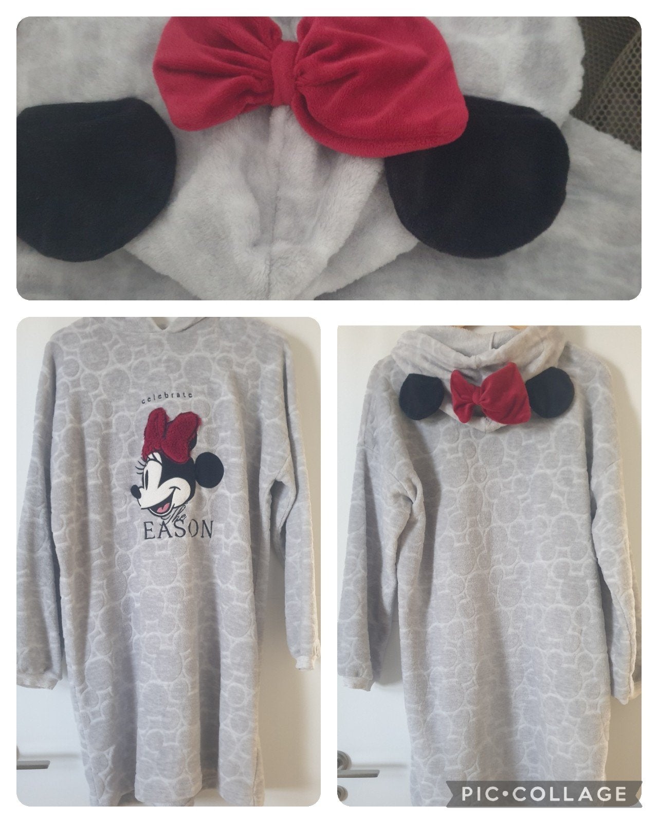 Nachtjapon of house dress fleece-Disney Minnie mouse mt.42, Verzamelen, Ophalen of Verzenden, Mickey Mouse, Zo goed als nieuw